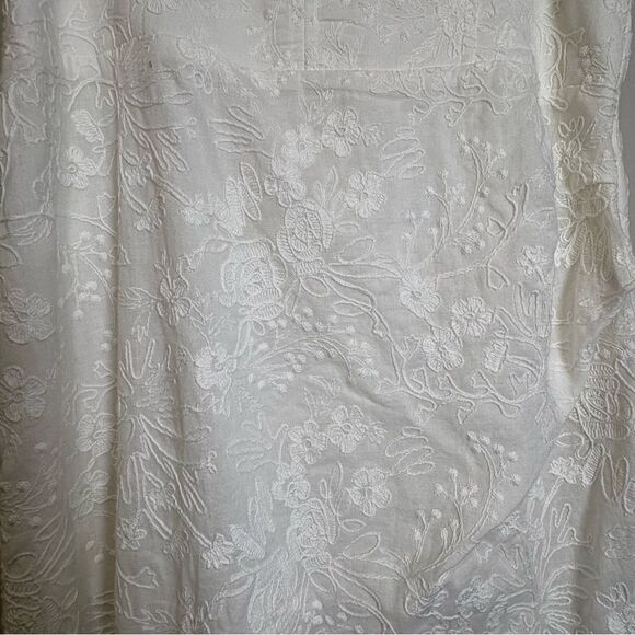 Adelyn Rae White Embroidered Lace Dress M Asymmetrical Hem Bridal Shower - Picture 7 of 7